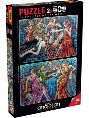 Anatolian 2x500 Parçalık Puzzle - Renkli Notalar 1/2 3612