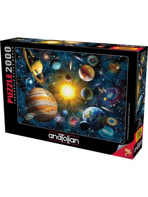 Anatolian 2000 Parça Güneş Sistemi Temalı Zor Seviye Yetişkin Puzzle – Parlama Önleyici Dayanıklı Mukavva