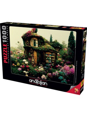 Anatolian 1000 Parçalık Çiçekli Kütüphane Puzzle Eğlenceli Zihin Geliştirici 66 x 48 cm