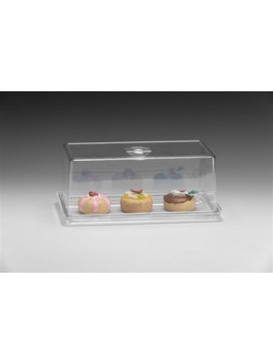 Akrilik Altlı Pc Kapaklı Kek Fanusu