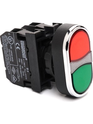 Emas B102K20KY 22MM Yaylı Start/stop Ikiz Buton Kırmızı+Yeşil