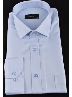 ADV-2610 Mikro Saten Klasik Gömlek /mavi/2xl