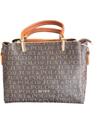 Just Polo Jp2120  Kadın Monogram Baskılı  El Ve Omuz Çantası Ozt2120