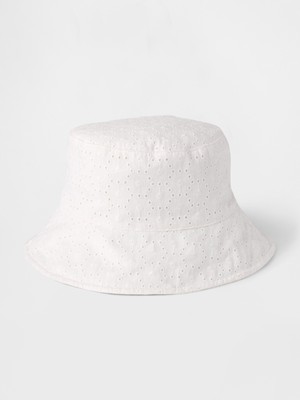 Gap Kız Çocuk Beyaz Kids Eyelet Bucket Hat