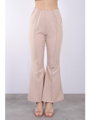 Puane Kadın Trousers Yüksek Bel Lastikli Ispanyol Pantolon Soul 18114