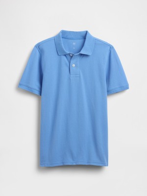Erkek Çocuk Mavi Pique Polo T-Shirt