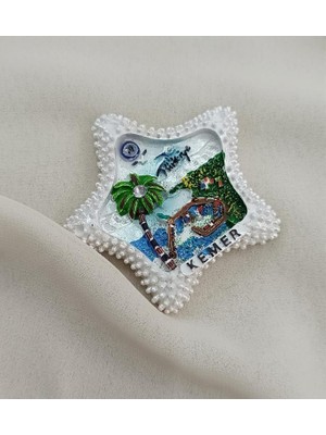 Magnet Deniz Palmiye Nazar Göz Boncuk Taşlı Mıknatıslı Buzdolabı Süsü