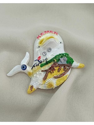 Magnet Yunus Balık Palmiye Nazar Göz Boncuk Taşlı Mıknatıslı Buzdolabı Süsü