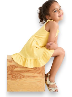 Askılı Kız Çocuk Yazlık Elbise
