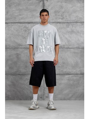Nomarc Gri City Of Youth Baskılı Oversize Tshirt