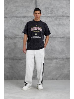Nomarc Siyah Asterpiece Yazılı Oversize Tshirt