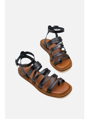 Corridor Italy - Günlük Kadın  Deri Sandalet