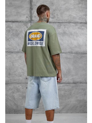 Nomarc Yeşil Brand Worldwide Oversize Tshirt