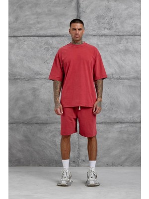 Nomarc Kırmızı Basic Oversize Tshirt