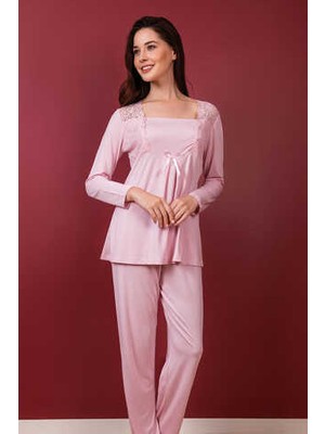 Kadın Pijama Viskon 3'lü Takım