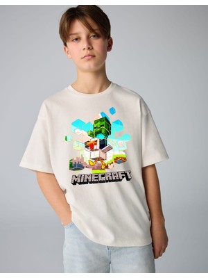 Little Aden Minecraft Pamuklu Tişört