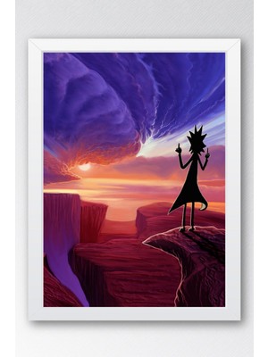 Rick And Morty Çerçeveli Tablo - Rick And Morty Animasyon Fim Posteri Tablo
