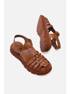 Corridor Italy - Günlük Kadın  Deri Sandalet