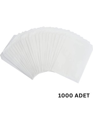 Kraft Körüklü Beyaz Yağlı Kese, V Taban Butik Hediye Paketi, Ambalaj Kağıt Poşeti, 1000 ADET,12X20CM