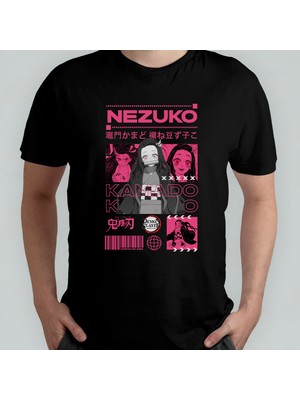 Pixxa Demon Slayer Kimetsu No Yaiba Nezuko Unisex %100 Pamuklu Bisiklet Yaka T-Shirt