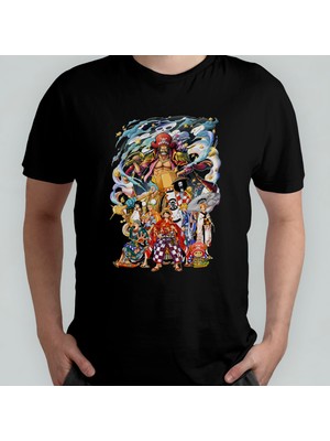 Pixxa One Piece Unisex %100 Pamuklu Bisiklet Yaka T-Shirt Model 12