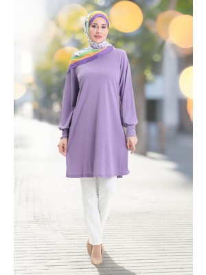 Sefa Merve Basic Tunik 1120-07 Lila