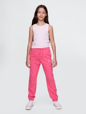 Kız Çocuk Pembe Gap Logo Relaxed Havlu Kumaş Jogger Eşofman Altı