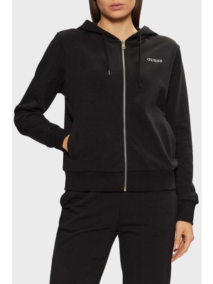 Guess Sofia Pamuklu Regular Fit Kapüşonlu Sweat O5RQ01KCO31 Bayan Sweat O5RQ01 KCO31 Jblk