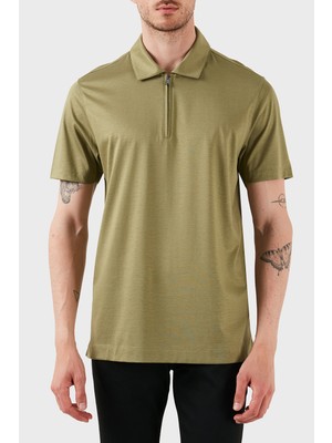 Boss  Pamuk Karışımlı Regular Fit Yarım Fermuarlı Polo Yaka T Shirt Erkek T Shirt 50537954 311