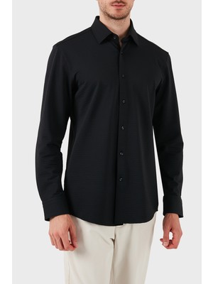 Boss Dokulu Slim Fit Uzun Kollu Gömlek Erkek Gömlek 50539858 001