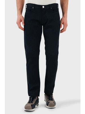 Emporio Armani Streç Pamuklu Slim Fit Normal Bel Düz Paça Jeans Erkek Kot Pantolon EM000121 AF14121 MB001