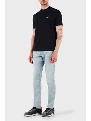 Emporio Armani Streç Pamuklu Slim Fit Düşük Bel Dar Paça Jeans Erkek Kot Pantolon EM000121 AF13281 MB003