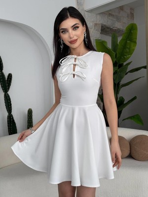 Nidam Butik Perp Fiyonk Detaylı Elbise