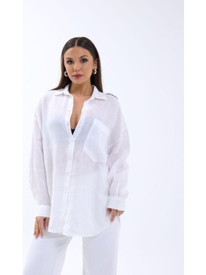 Nidam Butik 7399 Gömlek-Beyaz