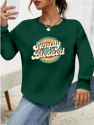 Nidam Butik Kadın Uzun Kollu Bisiklet Yaka Viskon Iki Iplik Bluz