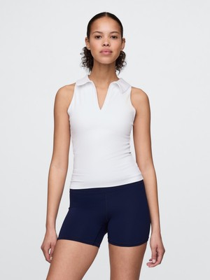 Gap Kadın Beyaz GapFit Power Polo Yaka T-Shirt