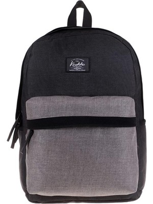 Tüvit Sırt Çantası Siyah Gri Cep K1529