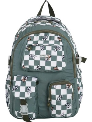 Su Geçirmez Damalı Renkli Sırt Çantası  Okul Çantası