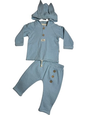 Mini Baray Tavşan Kulaklı Örme Müslin Ikili Takım 9 -12-18