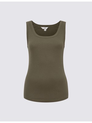 Marks & Spencer Pamuk Karışımlı Ribana Slim Fit Atlet