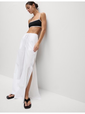 Marks & Spencer Saf Pamuklu Rahat Kesim Plaj Pantolonu