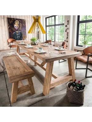 Espra Doğal Ahşap Ağaç Bench