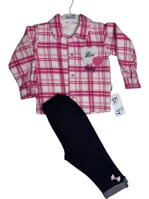 Mini Baray Kız Ekose 3 Lü Gömlek Takım