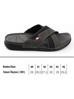 Gezer Siyah Yazlık Erkek 11474 Terlik Mikrofiber Malzeme ile Konforlu Kullanım Sunar
