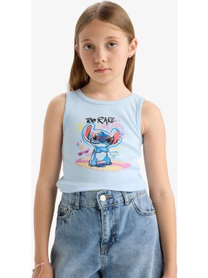 DeFacto Disney Lilo & Stitch Bisiklet Yaka Atlet Kız Çocuk E6553A825HS