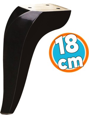 Mobilya Kanepe Tv Ünitesi Koltuk Ayağı 18 cm Siyah Konsol Ayakları