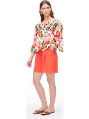 Mercan Holas Regular Fit Yüksek Bel Kısa Boy Şort