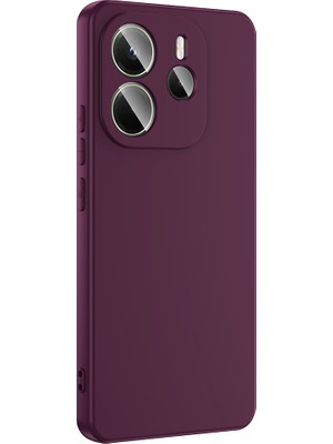 Adige Xiaomi Redmi Note 14 Uyumlu Kılıf Lansman Içi Kadife Mürdüm