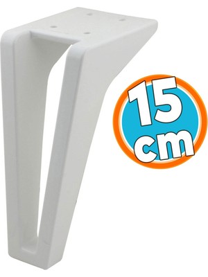 Mobilya Kanepe Sehpa Tv Ünitesi Çekyat Koltuk Ayağı 15 cm Ayakları Beyaz Baza Ayakları