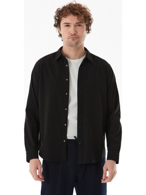 FullaModa Basic Çıtçıtlı Gabardin Gömlek